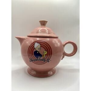 Fiestaware Looney Tunes vtg 1994 Tweety Bird TEAPOT rose peony tea & pie granny